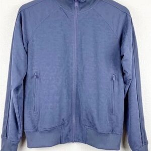 Athleta Blue Lightweight Shirt Jacket with Standing Collar